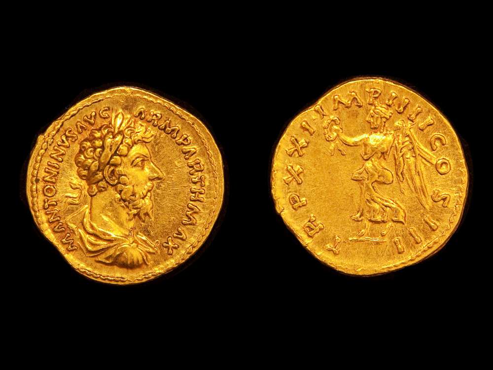 Marcus Aurelius 166–167 folyamán kibocsátott aureusa